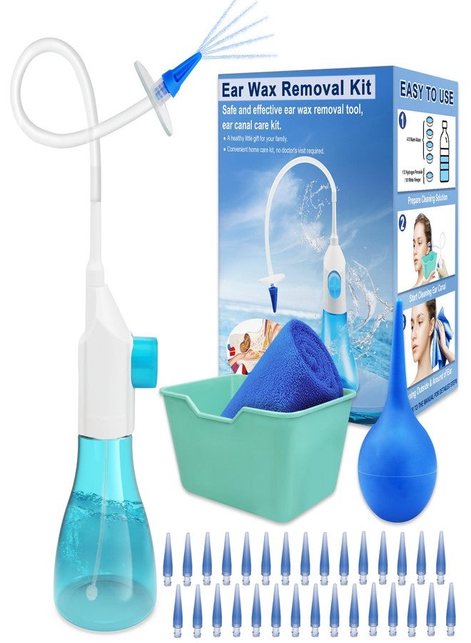 MOEBULB Ear Wax Removal Kit Earwax Removal Tools Manual Ear Irrigation Flushing System Ear Cleaner Safe & Effective Ear Cleaning Kit for Adults, Kids & Elders Home Ear Washer No Doctor's Visit Require - Image 1